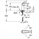 Смеситель на борт ванны Grohe Eurosmart 33412002