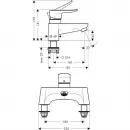 Смеситель на борт ванны Hansgrohe Metris 31423000