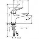 Смеситель на борт ванны Hansgrohe Novus Monotrou 71322000
