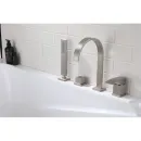 Смеситель на борт ванны Abber Wasserfall AF8613SP с душевым гарнитуром, сатин