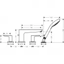 Смеситель на борт ванны Hansgrohe Talis E 71748700