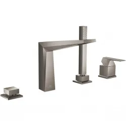 Смеситель на борт ванны Grohe Allure Brilliant 29405AL0 с душевым гарнитуром, темный графит матовый
