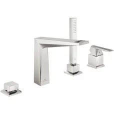 Смеситель на борт ванны Grohe Allure Brilliant 29523DC0 с душевым гарнитуром, суперсталь