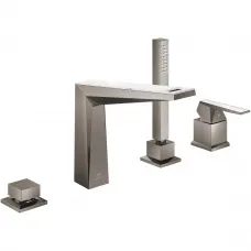 Смеситель на борт ванны Grohe Allure Brilliant 29525AL0 с душевым гарнитуром, темный графит матовый