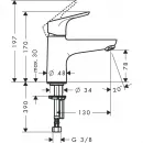 Смеситель на борт ванны Hansgrohe Focus Monotrou 31931000