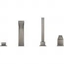 Смеситель на борт ванны Grohe Allure Brilliant 29527AL0 с душевым гарнитуром, темный графит матовый