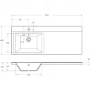 Раковина над стиральной машиной 120,3x48,2 см BelBagno Kraft BB1200/480-LV-MR-L
