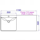 Раковина над стиральной машиной 115x50 см Aqwella Forma FOR.11.04.D-L