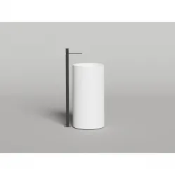 Раковина Salini S-Stone Armonia Round 01 130421M 46x46 см, напольная, белый матовый