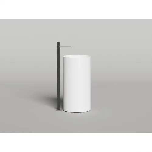 Раковина Salini S-Stone Armonia Round 01 130421M 46x46 см, напольная, белый матовый