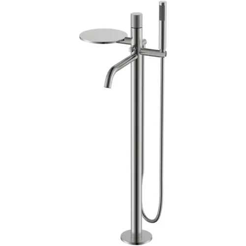Смеситель напольный для ванны Boheme Stick Spirale 129-NB.4 никель матовый