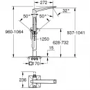 Смеситель напольный для ванны Grohe Allure Brilliant 24422AL0 темный графит матовый