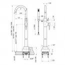 Смеситель напольный для ванны Paini Cox 78CR136LM