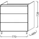 Тумба белый глянец 77 см Jacob Delafon Odeon Up EB993-G1C