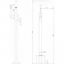 Смеситель напольный для ванны Abber Wasserfall AF8615G золотой матовый