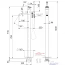 Смеситель напольный для ванны Remer Chrono CH08NO черный матовый