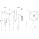 Раковина напольная 47x47 см Salini S-Sense Armonia 03 130113G