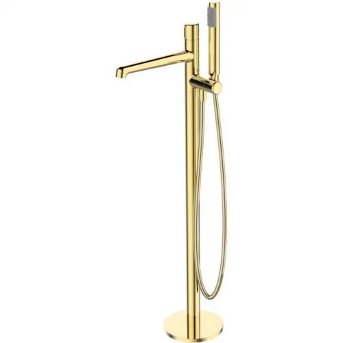 Смеситель напольный для ванны BelBagno Uno UNO-FMT-ORO