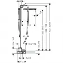 Смеситель напольный для ванны Hansgrohe Metropol 32532000