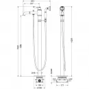 Смеситель напольный для ванны Aquatek Классик AQ1545PG золотой
