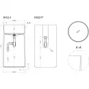 Раковина Salini S-Sense Armonia Round 01 130411GF 46x46 см, напольная, покраска по RAL глянец полностью