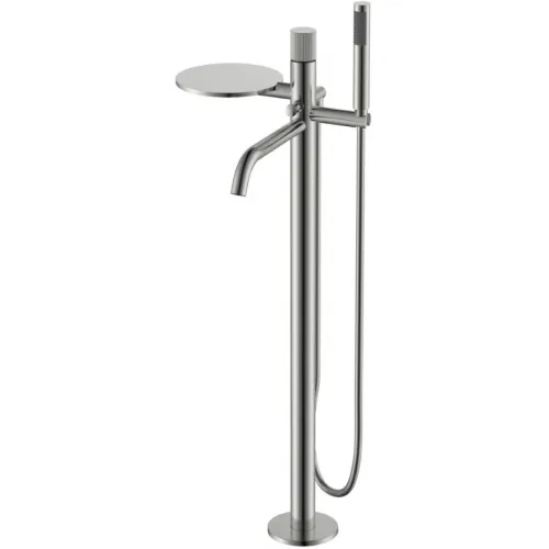 Смеситель напольный для ванны Boheme Stick Linea 129-NB.3 никель матовый