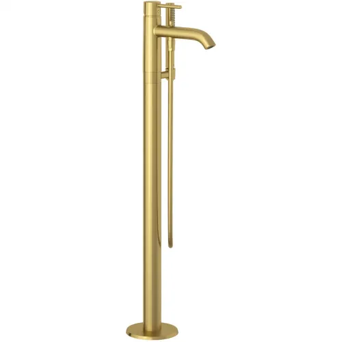 Смеситель напольный для ванны Kludi Bozz 38590N076 золотой матовый