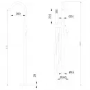 Смеситель напольный для ванны Abber Wasser Kreis AF8115RG