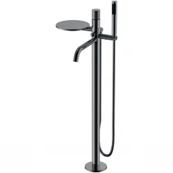 Смеситель напольный для ванны Boheme Stick Spirale 129-SGM.4 графит глянец