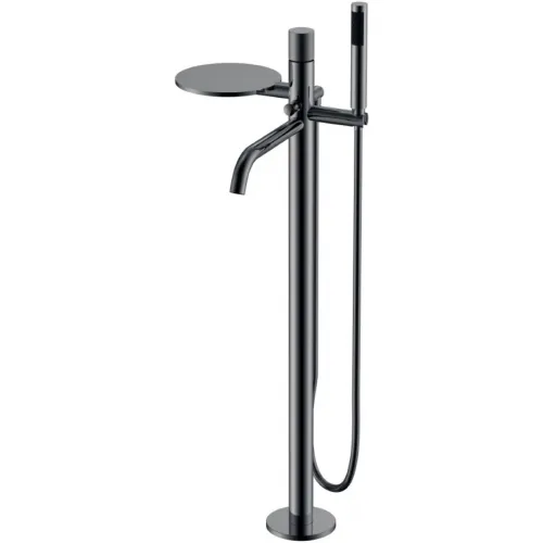 Смеситель напольный для ванны Boheme Stick Spirale 129-SGM.4 графит глянец