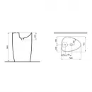 Раковина Allen Brau Infinity 4.21015.20 43,5x58 см, напольная, белый