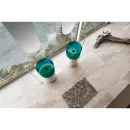 Раковина напольная 45x45 см Abber Kristall AT2701White-Aquamarin-H