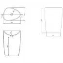 Раковина Allen Brau Infinity 4.21016.20 44,2x58,1 см, напольная, белый