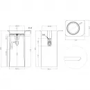 Раковина Salini S-Stone Ninfea 01 130221MF 54x44, см, напольная, покраска по RAL матовый полностью