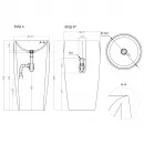 Раковина напольная 47x47 см Salini S-Sense Alda 03 130311G
