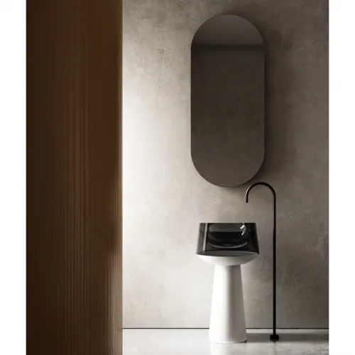 Раковина напольная 50x50 см Abber Kristall AT2706White-Onyx