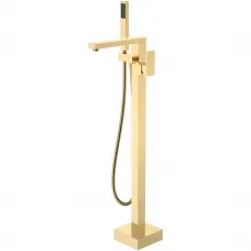 Смеситель напольный для ванны Boheme Qubic 479-G золотой