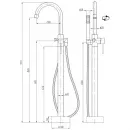 Смеситель напольный для ванны Abber Wasser Kreis AF8116B