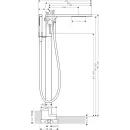 Смеситель напольный для ванны Axor Massaud 18450000