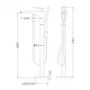Смеситель напольный для ванны Abber Zeitlos AF8915W