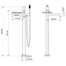 Смеситель напольный для ванны Boheme Stick Touch 129-WG.2