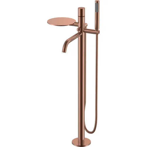 Смеситель напольный для ванны Boheme Stick Linea 129-CB медь матовая