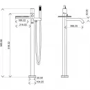 Смеситель напольный для ванны Boheme Stick Linea 129-CB медь матовая