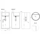 Раковина Salini S-Sense Armonia Round Top 01 130411TGF 46x46 см, напольная, покраска по RAL глянец полностью