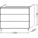 Тумба белый глянец 102 см Jacob Delafon Odeon Up EB994-G1C