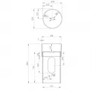 Раковина напольная 45x45 см Abber Kristall AT2701Onyx-H
