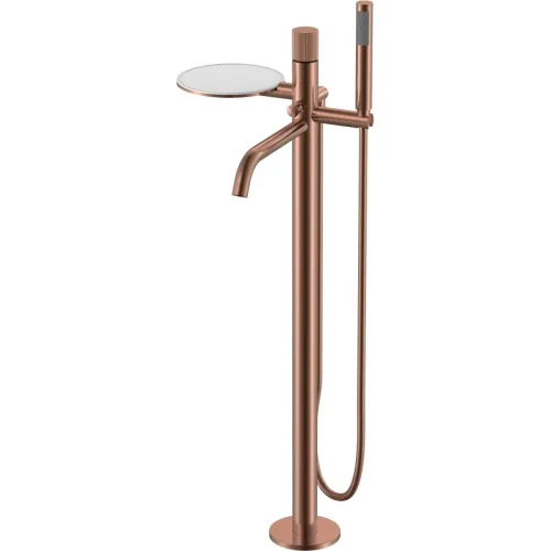 Смеситель напольный для ванны Boheme Stick Linea 129-CB.3 медь матовая