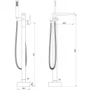 Смеситель напольный для ванны Wonzon & Woghand Fit WW-88649009-MB черный матовый