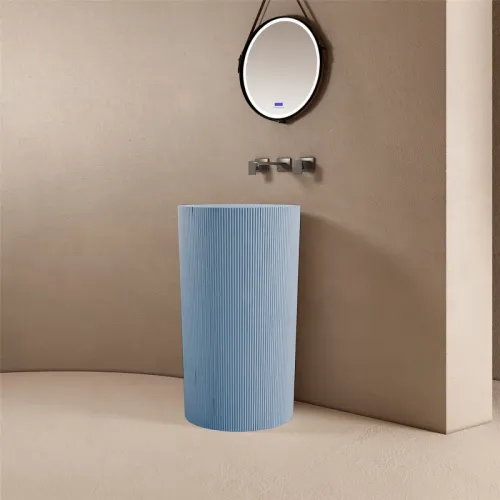 Раковина напольная 50x50 см Abber Stein AS2501Blau