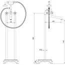 Смеситель напольный для ванны Wonzon & Woghand Retro WW-88649020-PG золотой